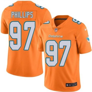 Dolphins #97 Jordan Phillips Orange Men's Stitched NFL Limited Rush Jersey Dolphins #97 Jordan Phillips Orange Men's Stitched NFL Limited Rush Jersey