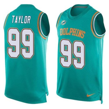Dolphins #99 Jason Taylor Aqua Green Team Color Men's Stitched NFL Limited Tank Top Jersey Dolphins #99 Jason Taylor Aqua Green Team Color Men's Stitched NFL Limited Tank Top Jersey
