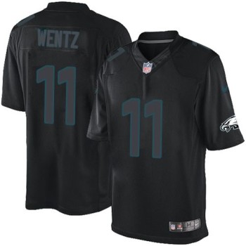 Eagles #11 Carson Wentz Black Men's Stitched NFL Impact Limited Jersey Eagles #11 Carson Wentz Black Men's Stitched NFL Impact Limited Jersey