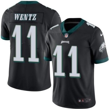 Eagles #11 Carson Wentz Black Youth Stitched NFL Limited Rush Jersey Eagles #11 Carson Wentz Black Youth Stitched NFL Limited Rush Jersey