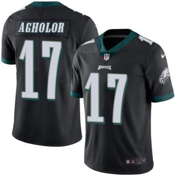 Eagles #17 Nelson Agholor Black Men's Stitched NFL Limited Rush Jersey Eagles #17 Nelson Agholor Black Men's Stitched NFL Limited Rush Jersey