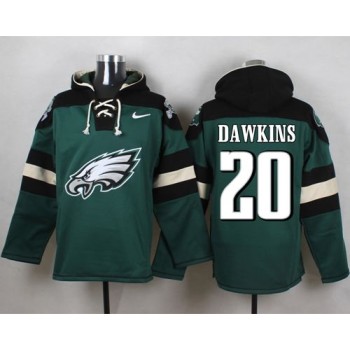 Eagles #20 Brian Dawkins Midnight Green Player Pullover NFL Hoodie Eagles #20 Brian Dawkins Midnight Green Player Pullover NFL Hoodie
