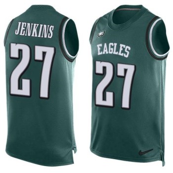 Eagles #27 Malcolm Jenkins Midnight Green Team Color Men's Stitched NFL Limited Tank Top Jersey Eagles #27 Malcolm Jenkins Midnight Green Team Color Men's Stitched NFL Limited Tank Top Jersey