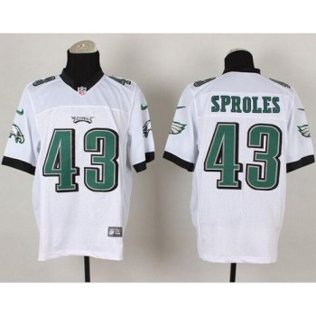 Eagles #43 Darren Sproles White Men's Stitched NFL Elite Jersey Eagles #43 Darren Sproles White Men's Stitched NFL Elite Jersey