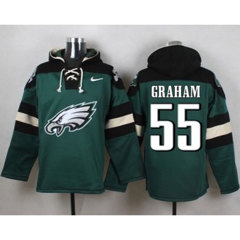 Eagles #55 Brandon Graham Midnight Green Player Pullover NFL Hoodie Eagles #55 Brandon Graham Midnight Green Player Pullover NFL Hoodie