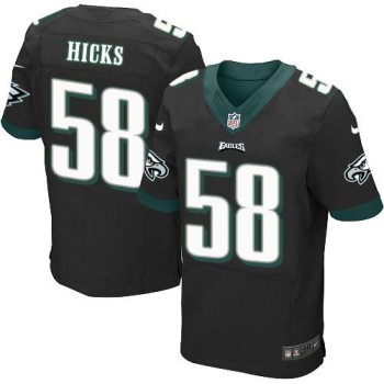 Eagles #58 Jordan Hicks Black Alternate Men's Stitched NFL New Elite Jersey Eagles #58 Jordan Hicks Black Alternate Men's Stitched NFL New Elite Jersey