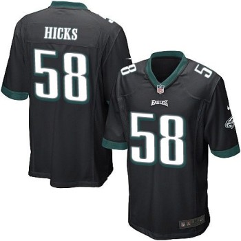 Eagles #58 Jordan Hicks Black Alternate Youth Stitched NFL New Elite Jersey
