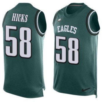 Eagles #58 Jordan Hicks Midnight Green Team Color Men's Stitched NFL Limited Tank Top Jersey Eagles #58 Jordan Hicks Midnight Green Team Color Men's Stitched NFL Limited Tank Top Jersey