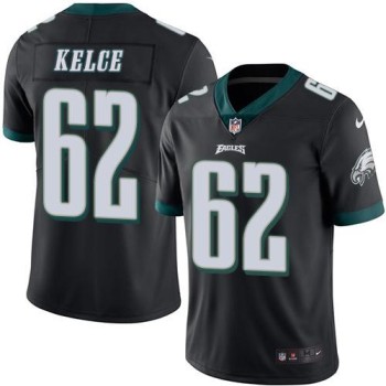 Eagles #62 Jason Kelce Black Youth Stitched NFL Limited Rush Jersey Eagles #62 Jason Kelce Black Youth Stitched NFL Limited Rush Jersey