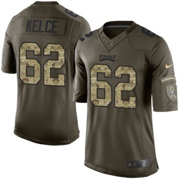 Eagles #62 Jason Kelce Green Youth Stitched NFL Limited Salute to Service Jersey Eagles #62 Jason Kelce Green Youth Stitched NFL Limited Salute to Service Jersey