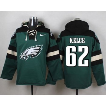 Eagles #62 Jason Kelce Midnight Green Player Pullover NFL Hoodie Eagles #62 Jason Kelce Midnight Green Player Pullover NFL Hoodie