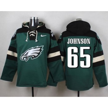 Eagles #65 Lane Johnson Midnight Green Player Pullover NFL Hoodie Eagles #65 Lane Johnson Midnight Green Player Pullover NFL Hoodie