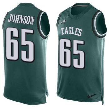 Eagles #65 Lane Johnson Midnight Green Team Color Men's Stitched NFL Limited Tank Top Jersey Eagles #65 Lane Johnson Midnight Green Team Color Men's Stitched NFL Limited Tank Top Jersey