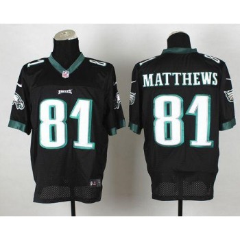 Eagles #81 Jordan Matthews Black Alternate Men's Stitched NFL Elite Jersey Eagles #81 Jordan Matthews Black Alternate Men's Stitched NFL Elite Jersey