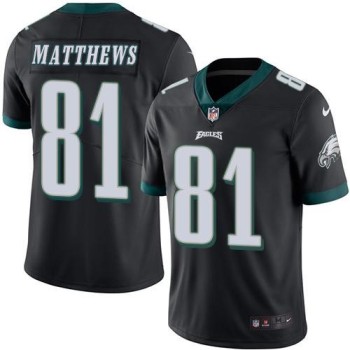 Eagles #81 Jordan Matthews Black Men's Stitched NFL Limited Rush Jersey Eagles #81 Jordan Matthews Black Men's Stitched NFL Limited Rush Jersey