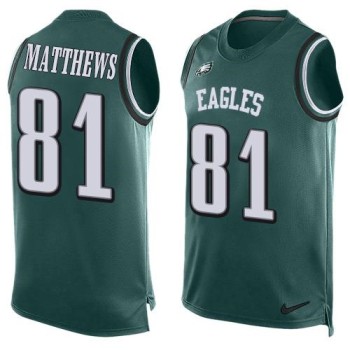 Eagles #81 Jordan Matthews Midnight Green Team Color Men's Stitched NFL Limited Tank Top Jersey Eagles #81 Jordan Matthews Midnight Green Team Color Men's Stitched NFL Limited Tank Top Jersey