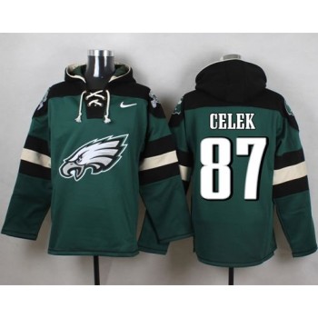 Eagles #87 Brent Celek Midnight Green Player Pullover NFL Hoodie Eagles #87 Brent Celek Midnight Green Player Pullover NFL Hoodie