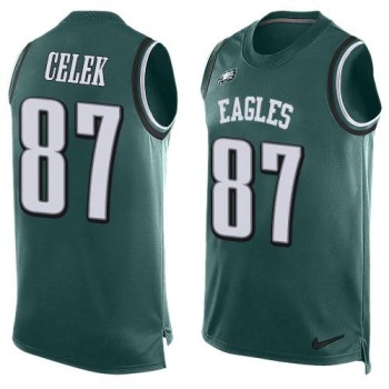 Eagles #87 Brent Celek Midnight Green Team Color Men's Stitched NFL Limited Tank Top Jersey Eagles #87 Brent Celek Midnight Green Team Color Men's Stitched NFL Limited Tank Top Jersey