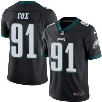 Eagles #91 Fletcher Cox Black Youth Stitched NFL Limited Rush Jersey