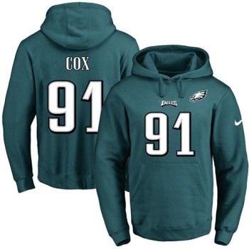 Eagles #91 Fletcher Cox Midnight Green Name & Number Pullover NFL Hoodie Eagles #91 Fletcher Cox Midnight Green Name & Number Pullover NFL Hoodie