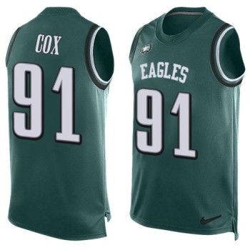 Eagles #91 Fletcher Cox Midnight Green Team Color Men's Stitched NFL Limited Tank Top Jersey Eagles #91 Fletcher Cox Midnight Green Team Color Men's Stitched NFL Limited Tank Top Jersey