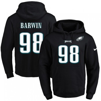 Eagles #98 Connor Barwin Black Name & Number Pullover NFL Hoodie Eagles #98 Connor Barwin Black Name & Number Pullover NFL Hoodie