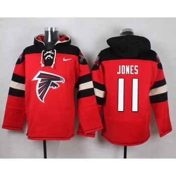 Falcons #11 Julio Jones Red Player Pullover NFL Hoodie Falcons #11 Julio Jones Red Player Pullover NFL Hoodie