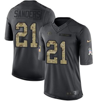 Falcons #21 Deion Sanders Black Youth Stitched NFL Limited 2016 Salute to Service Jersey Falcons #21 Deion Sanders Black Youth Stitched NFL Limited 2016 Salute to Service Jersey