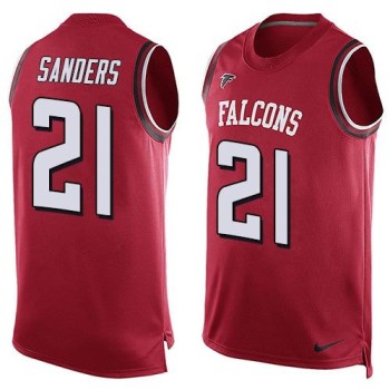 Falcons #21 Deion Sanders Red Team Color Men's Stitched NFL Limited Tank Top Jersey Falcons #21 Deion Sanders Red Team Color Men's Stitched NFL Limited Tank Top Jersey