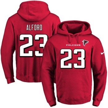 Falcons #23 Robert Alford Red Name & Number Pullover NFL Hoodie Falcons #23 Robert Alford Red Name & Number Pullover NFL Hoodie