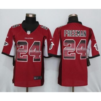 Falcons #24 Devonta Freeman Red Team Color Men's Stitched NFL Limited Strobe Jersey Falcons #24 Devonta Freeman Red Team Color Men's Stitched NFL Limited Strobe Jersey