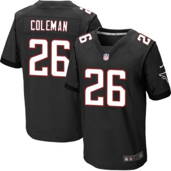 Falcons #26 Tevin Coleman Black Alternate Men's Stitched NFL Elite Jersey Falcons #26 Tevin Coleman Black Alternate Men's Stitched NFL Elite Jersey