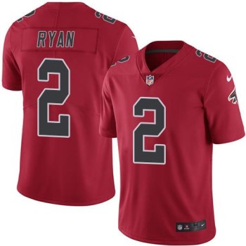 Falcons #2 Matt Ryan Red Men's Stitched NFL Limited Rush Jersey Falcons #2 Matt Ryan Red Men's Stitched NFL Limited Rush Jersey