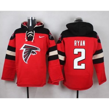 Falcons #2 Matt Ryan Red Player Pullover NFL Hoodie Falcons #2 Matt Ryan Red Player Pullover NFL Hoodie