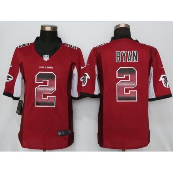 Falcons #2 Matt Ryan Red Team Color Men's Stitched NFL Limited Strobe Jersey Falcons #2 Matt Ryan Red Team Color Men's Stitched NFL Limited Strobe Jersey