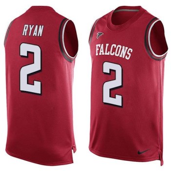 Falcons #2 Matt Ryan Red Team Color Men's Stitched NFL Limited Tank Top Jersey Falcons #2 Matt Ryan Red Team Color Men's Stitched NFL Limited Tank Top Jersey