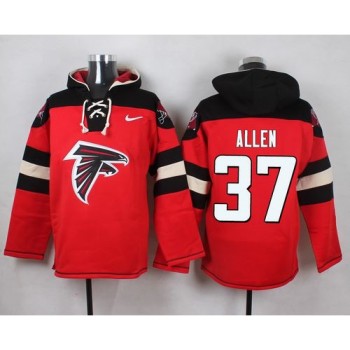 Falcons #37 Ricardo Allen Red Player Pullover NFL Hoodie Falcons #37 Ricardo Allen Red Player Pullover NFL Hoodie