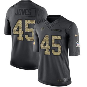 Falcons #45 Deion Jones Black Men's Stitched NFL Limited 2016 Salute To Service Jersey Falcons #45 Deion Jones Black Men's Stitched NFL Limited 2016 Salute To Service Jersey
