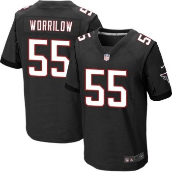 Falcons #55 Paul Worrilow Black Alternate Men's Stitched NFL Elite Jersey Falcons #55 Paul Worrilow Black Alternate Men's Stitched NFL Elite Jersey
