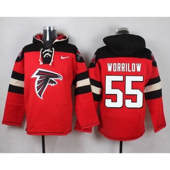 Falcons #55 Paul Worrilow Red Player Pullover NFL Hoodie Falcons #55 Paul Worrilow Red Player Pullover NFL Hoodie