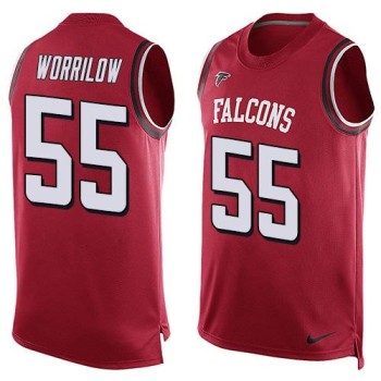 Falcons #55 Paul Worrilow Red Team Color Men's Stitched NFL Limited Tank Top Jersey Falcons #55 Paul Worrilow Red Team Color Men's Stitched NFL Limited Tank Top Jersey
