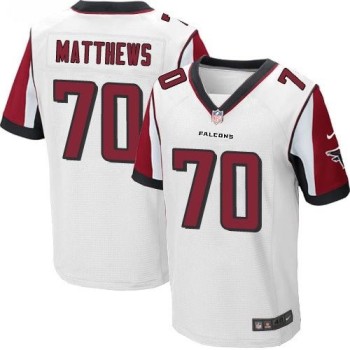Falcons #70 Jake Matthews White Men's Stitched NFL Elite Jersey Falcons #70 Jake Matthews White Men's Stitched NFL Elite Jersey