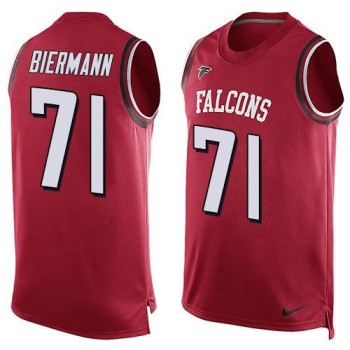 Falcons #71 Kroy Biermann Red Team Color Men's Stitched NFL Limited Tank Top Jersey Falcons #71 Kroy Biermann Red Team Color Men's Stitched NFL Limited Tank Top Jersey