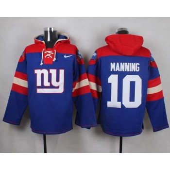 Giants #10 Eli Manning Royal Blue Player Pullover NFL Hoodie Giants #10 Eli Manning Royal Blue Player Pullover NFL Hoodie