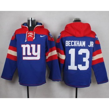 Giants #13 Odell Beckham Jr Royal Blue Player Pullover NFL Hoodie Giants #13 Odell Beckham Jr Royal Blue Player Pullover NFL Hoodie