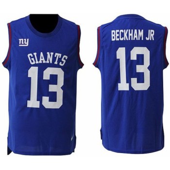 Giants #13 Odell Beckham Jr Royal Blue Team Color Men's Stitched NFL Limited Tank Top Jersey