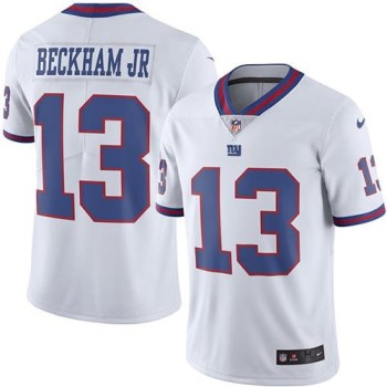 Giants #13 Odell Beckham Jr White Youth Stitched NFL Limited Rush Jersey Giants #13 Odell Beckham Jr White Youth Stitched NFL Limited Rush Jersey