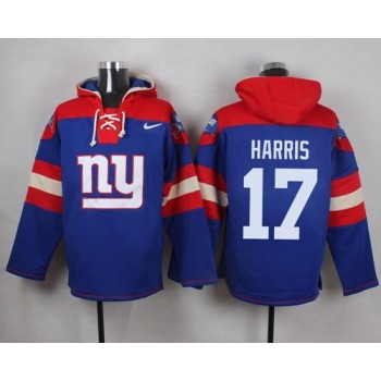 Giants #17 Dwayne Harris Royal Blue Player Pullover NFL Hoodie Giants #17 Dwayne Harris Royal Blue Player Pullover NFL Hoodie