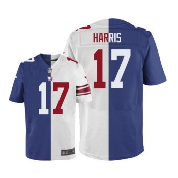 Giants #17 Dwayne Harris Royal Blue/White Men's Stitched NFL Elite Split Jersey Giants #17 Dwayne Harris Royal Blue/White Men's Stitched NFL Elite Split Jersey