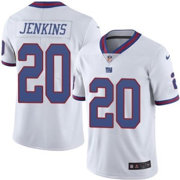 Giants #20 Janoris Jenkins White Men's Stitched NFL Limited Rush Jersey